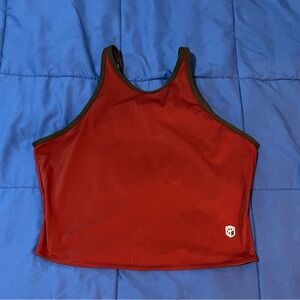 Red Sleeveless Crop Top